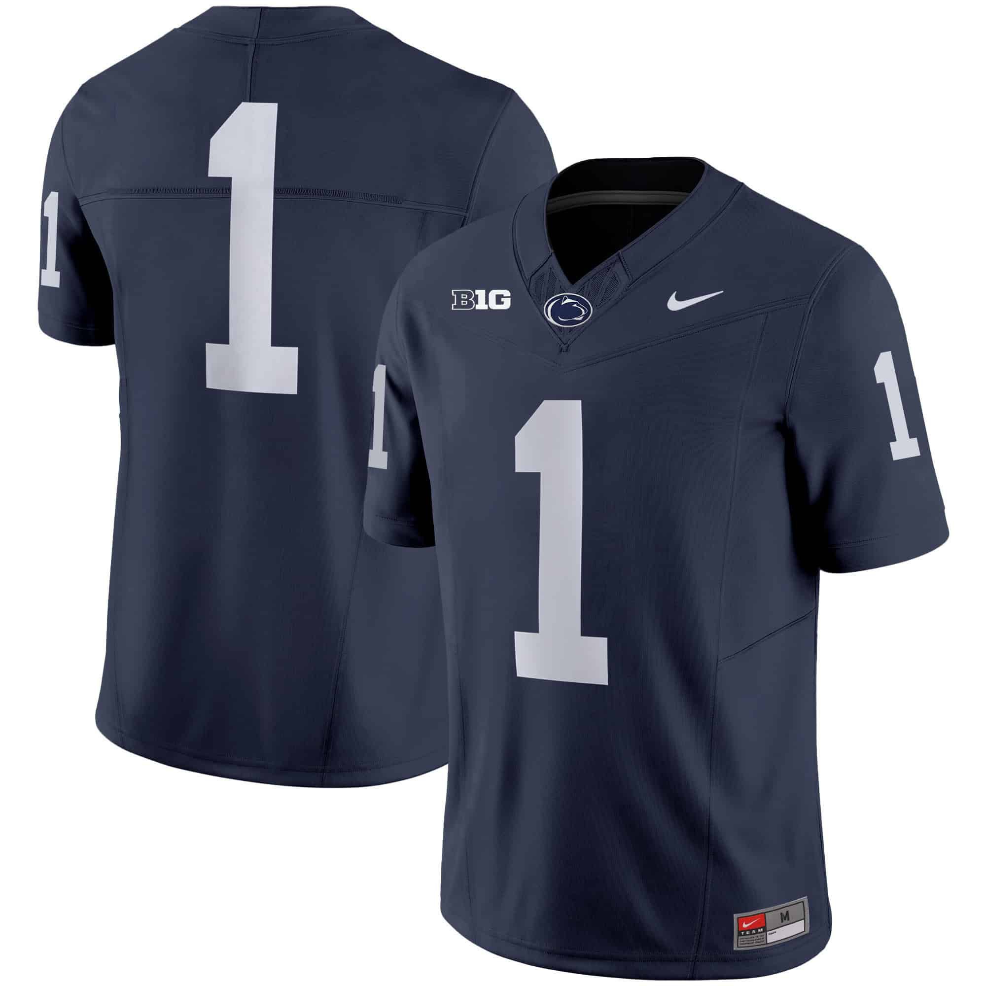 Men Penn State Nittany Lions #1 No Name Drak Blue 2024 Nike Vapor Limited NCAA Jersey style 1->ncaa teams->NCAA Jersey